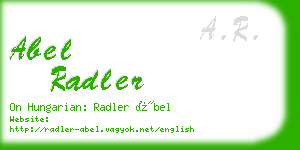 abel radler business card